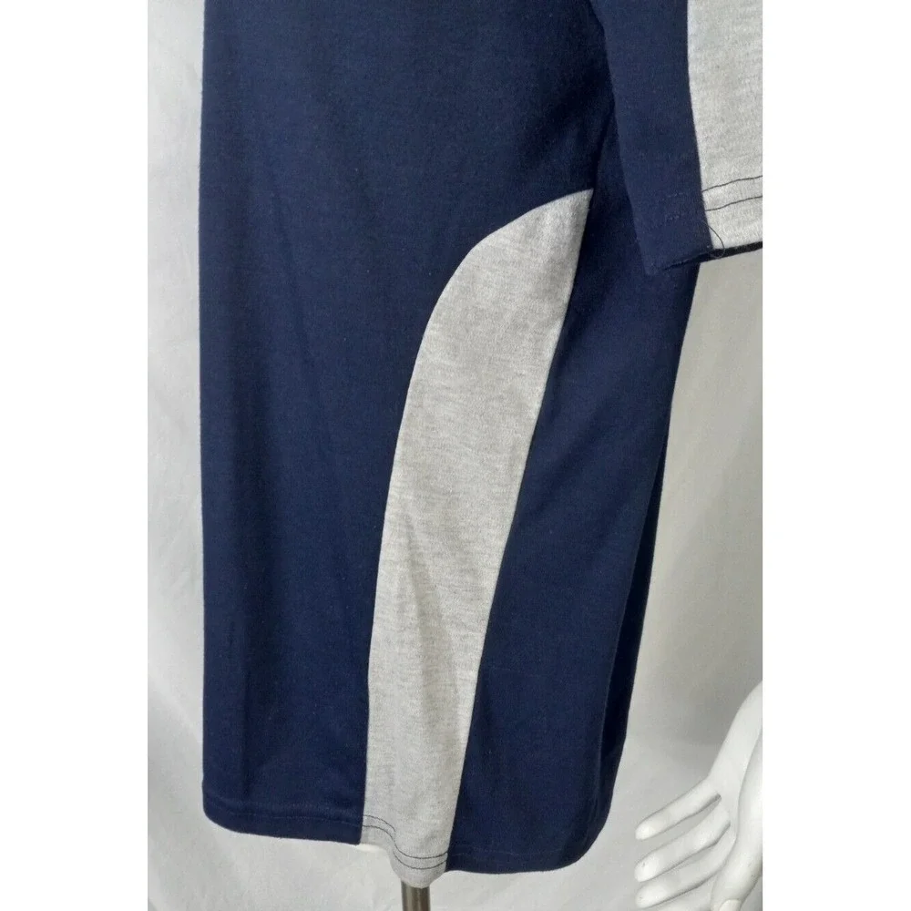 Nike XL men's blue gray vintage shirt black tag crew neck FLAWS single stitch